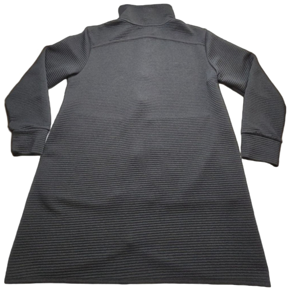 MPG Mondetta Ottoman Rib Tunic Jacket Black Longline Full Zip Large - Picture 2 of 9